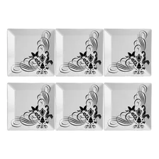 Conjunto 6 Pratos Sobremesa Quartier Tattoo Oxford Porcelana Foto mini  2