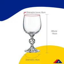 Conjunto 6 Taças Cristal Bohemia Vinho Degustação 190ml Foto mini 4