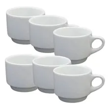 Conjunto 6 Xicaras Cha Sem Pires Empilhavel 200ml Porcelart Foto mini 2