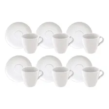 Conjunto 6 Xicaras Tramontina Pires Porcelana 200ml Foto mini 1