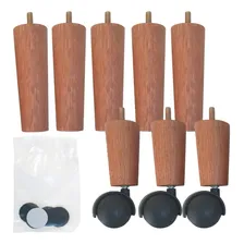 Conjunto 8 Pés De Cama Box Casal Com 5 Pés Palitos Fixos E 3 Foto  mini 1