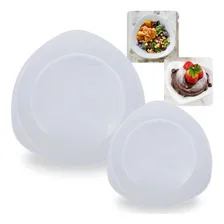 Conjunto 8 Pratos Sobremesa + 8 Pratos Rasos Triangulares Foto  mini 1