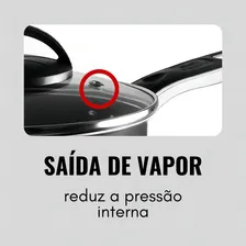 Conjunto 9 Peças Preto Elegan Firenze Teflon Antiaderente Tampa De Vidro Foto mini 4