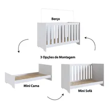 Conjunto Aconchego Berço Colchão E Guarda Roupa Branco Foto mini 3