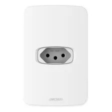 Conjunto Alumbra Gracia 4x2 Branco Com Placa 1 Tomada 10a 85 Foto  mini 1