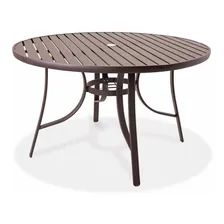 Conjunto AlumÃnio Mesa Redonda Ripada 120cm Porto Rico E Wt Foto mini 2