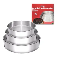 Conjunto Assadeiras Redondas 3 Peças Asj Foto mini 3