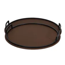 Conjunto Bandejas Recouro Marrom Estrutura Em Metal Goods Br Foto  mini 1