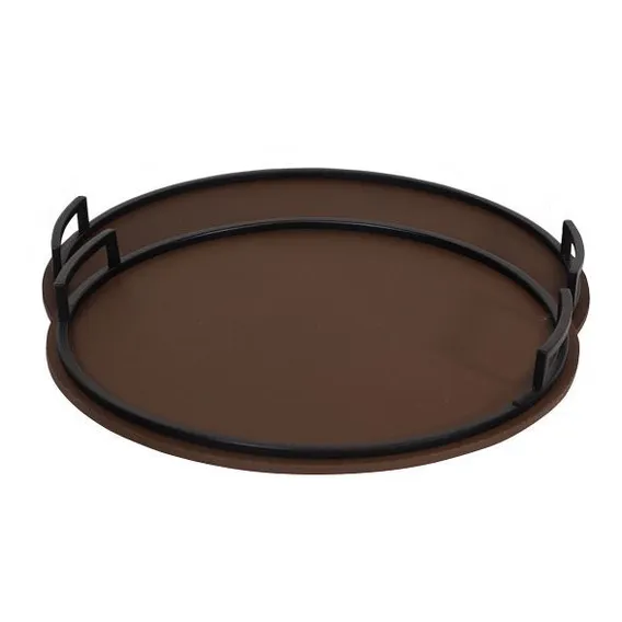 Conjunto Bandejas Recouro Marrom Estrutura Em Metal Goods Br Foto 1