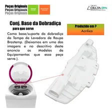 Conjunto Base Da Dobradiça Tampa Lava Brastemp 11kg Branco Foto mini 2