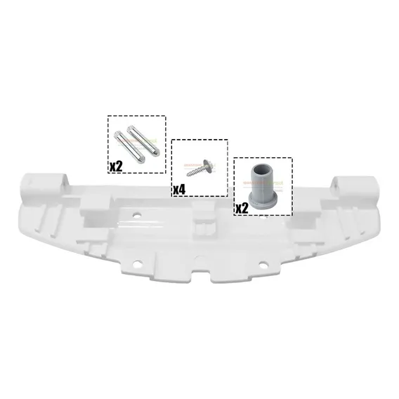 Conjunto Base Da Dobradiça Tampa Lava Brastemp 11kg Branco Foto 1