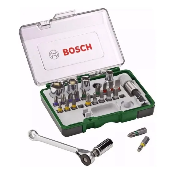 Conjunto Bosch de 27 peças de pontas e chaves Foto 1