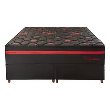 Conjunto Box E Colchão Queen Size Montana - Preto/vermelho Foto mini 3