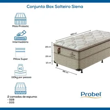 Conjunto Box Solteiro Mola Probel Siena Foto mini  2