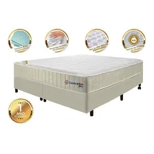Conjunto cama box king com molas ensacadas Cama inBox Conjunto Cloud bege 193x203x67 Foto mini 3