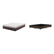 Conjunto Cama Box Queen Rony Com Molas Ensacadas Foto mini 2