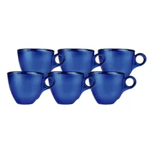 Conjunto Canecas Dubai Em Vidro 6 Unidades 170ml Cor Azul Foto  mini 1
