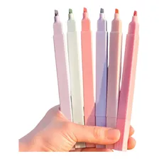 Conjunto Caneta Marca Texto Quarado 6 Cores Tons Pastéis Foto mini 1