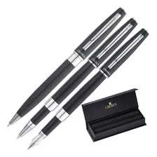 Conjunto Canetas Crown Barcelona Tinteiro Roller Esfero Foto mini 2