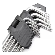 Conjunto Chaves Torx Aço Cromo Vanadio 9 Peças T10 A T50 Cor Prateado Foto mini 2
