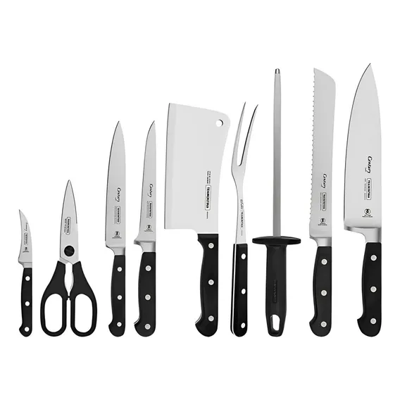 Conjunto Chef Inox Para Cortar 10 Peças Century Tramontina Cor Preto Foto 1