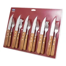 Conjunto Churrasco Garfo E Faca 12 Peças Mor Aço Inox Foto mini  2