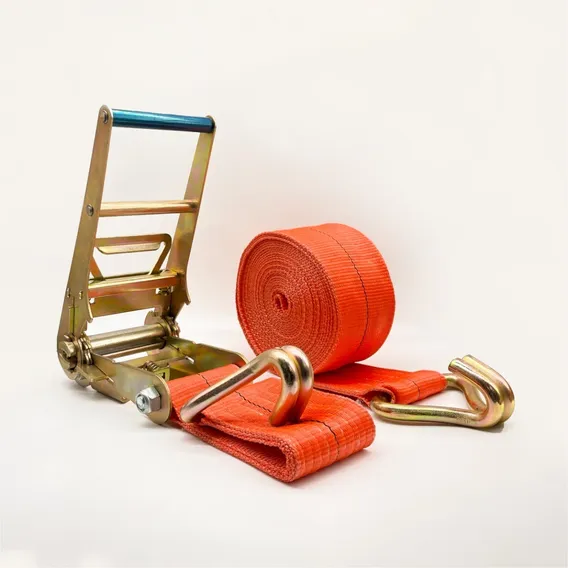 Conjunto Cinta Catraca M贸vel 100mm 10ton X 9m Gancho J Cor Laranja Foto 1