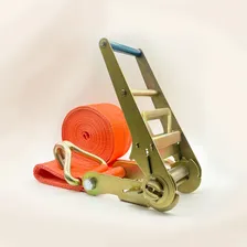 Conjunto Cinta Catraca M贸vel 100mm 10ton X 9m Gancho J Cor Laranja Foto mini 2