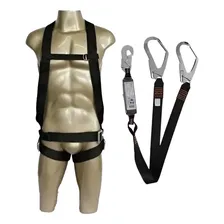 Conjunto Cinto Segurança Paraquedista E Talabarte Epi Altura Cor Pto Foto  mini 1