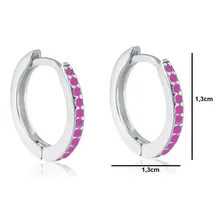 Conjunto Colar Mãe De Meninas E Brinco Rosa Em Prata 925 Foto mini 4
