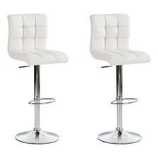 Conjunto Com 2 Banquetas Altas Fitz Branco Foto mini 1