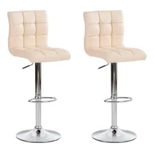 Conjunto Com 2 Banquetas Altas Fitz Creme Foto mini 1