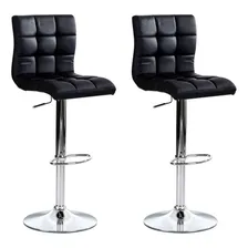 Conjunto Com 2 Banquetas Giratórias Fitz Preto Foto  mini 1