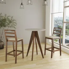 Conjunto Com 2 Banquetas Madeira Maciça Denver Wt Foto mini 2