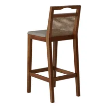 Conjunto Com 2 Banquetas Madeira Maciça Rattan Vittoria Foto mini  3