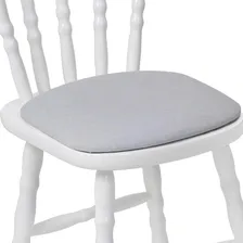 Conjunto Com 2 Cadeiras Dalas Linho Cinza E Branco Foto mini  3