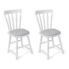 Conjunto Com 2 Cadeiras Dalas Linho Cinza E Branco Foto  mini 1
