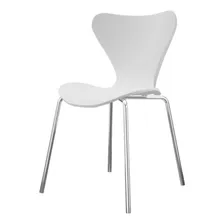 Conjunto Com 2 Cadeiras Jacobsen Branco E Cromado Foto mini 2