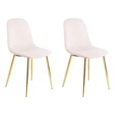 Conjunto Com 2 Cadeiras Sindy Rosa Pernas Cromadas Foto mini 1