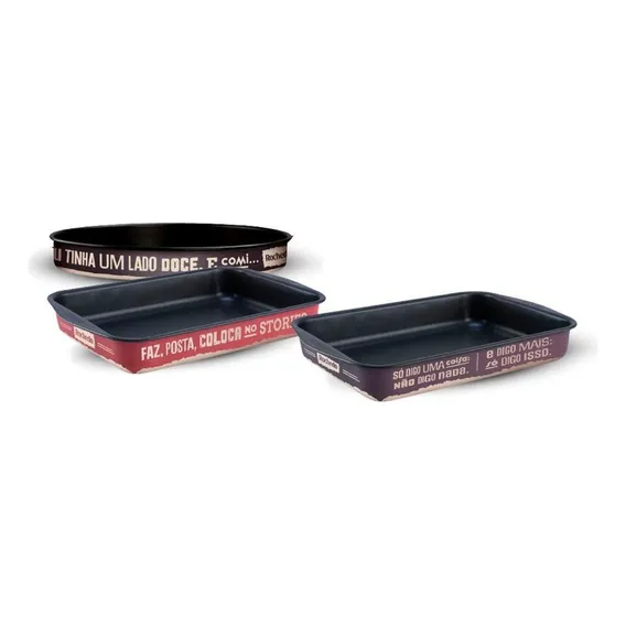 Conjunto Com 3 Formas Viva Rochedo Sabores Foto 1