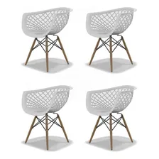 Conjunto Com 4 Cadeiras Web Dsw Branco Foto  mini 1