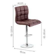 Conjunto Com 6 Banquetas Girat贸rias Fitz Marrom Escuro Foto mini 2