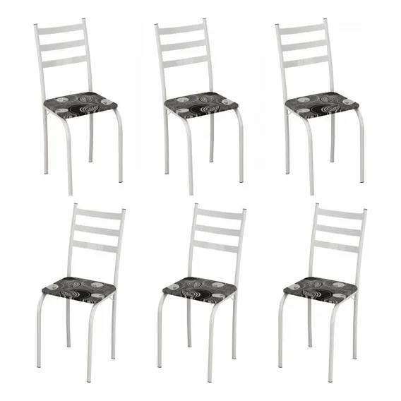 Conjunto Com 6 Cadeiras Maraba Branco Paraopeba Teixeira Foto 1