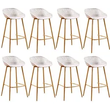 Conjunto Com 8 Banquetas Alta Com Encosto E Apoio Para Pés Foto mini 1