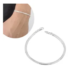 Conjunto Corrente De Prata Legítima 925 Masculina + Pulseira Cor Prata 925 Foto  mini 1