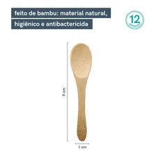 Conjunto De 12 Mini Colheres De Bambu - Oikos Cabo Natural Foto mini  2