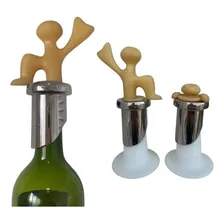 Conjunto De 2 Tampas Rolha Vinho Champagne Amarelo Bugatti Foto mini 1