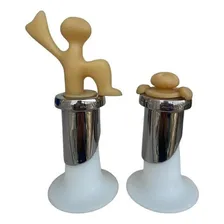 Conjunto De 2 Tampas Rolha Vinho Champagne Amarelo Bugatti Foto mini 3