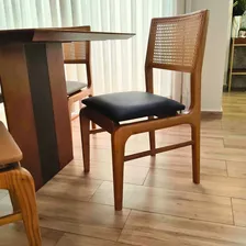 Conjunto De 6 Cadeiras Em Madeira Maciça E Encosto Em Gawt Foto mini 3