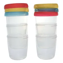 Conjunto de 6 Potes Para Armazenamento de Leite Materno e Papinhas 180ml Multicor Clingo Foto mini 4